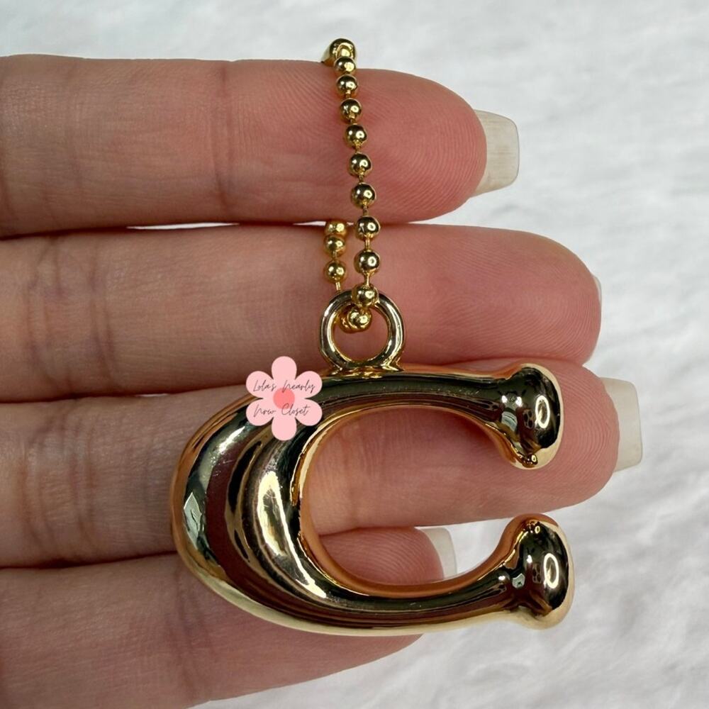 1" COACH "C" Hang Tag Key Fob Bag Charm